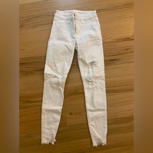 American eagle white skinny jeans